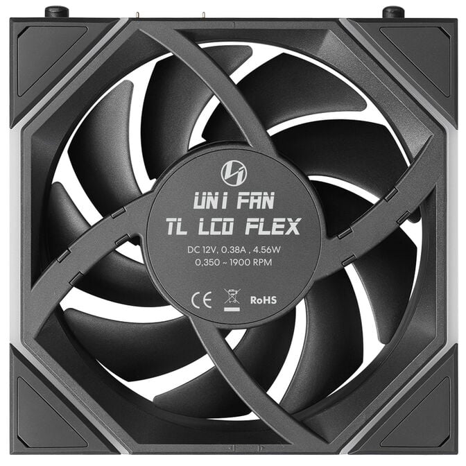 Lian Li UNI FAN TL LCD FLEX Wireless Fan, ARGB and LCD - Reverse Blade 120mm, black image number 4