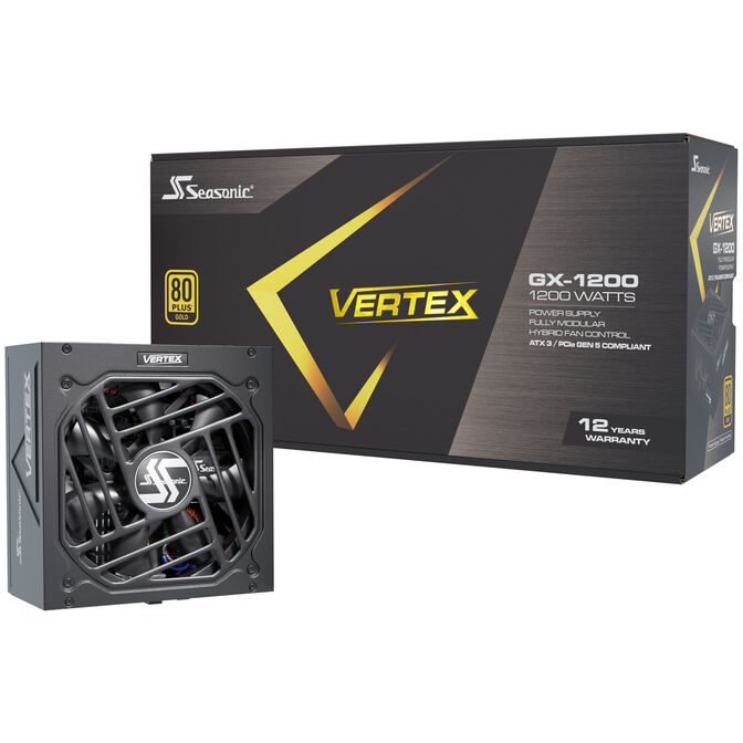 Seasonic Vertex GX 80 PLUS Gold power supply, modular, ATX 3.1, PCIe 5.0 - 1200 Watt image number 10