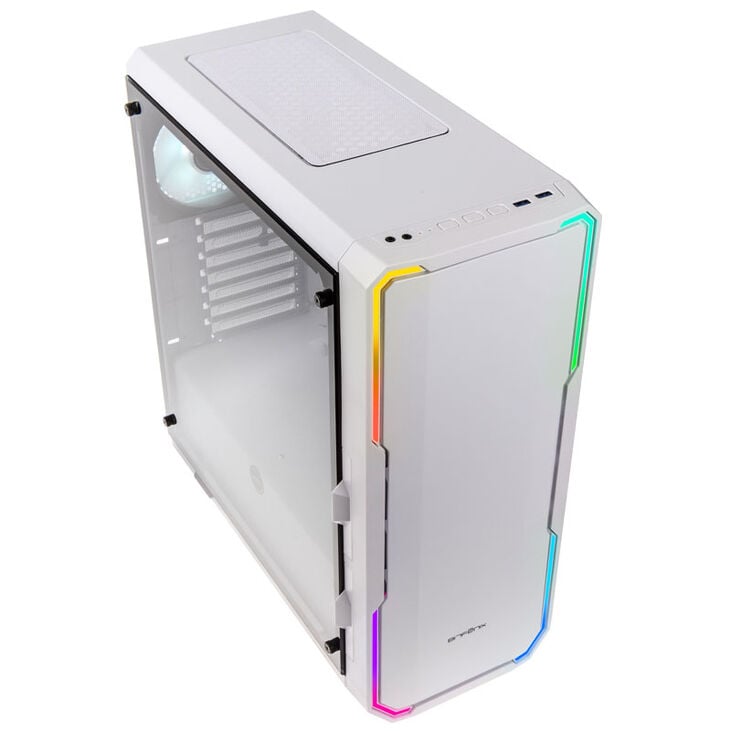 BitFenix Enso RGB Midi-Tower, Tempered Glass - weiß image number 1