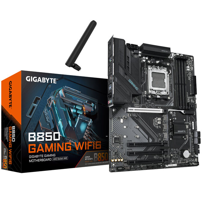 GIGABYTE B850 Gaming WiFi6 Motherboard, Socket AM5 (LGA 1718), AMD B850, ATX, DDR5 image number 0
