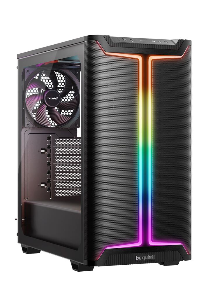 be quiet! Pure Base 501 DX PC-Gehäuse, Midi-Tower, ATX, ARGB, Tempered Glass - schwarz image number 0