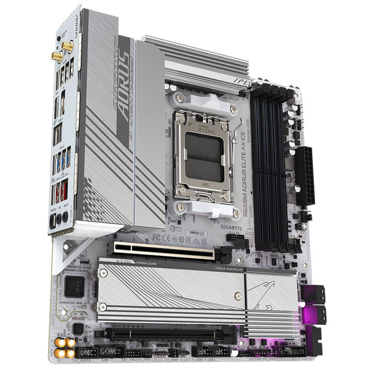 GIGABYTE B650M Aorus Elite AX ICE, AMD B650 Mainboard - Sockel AM5, DDR5 image number 1