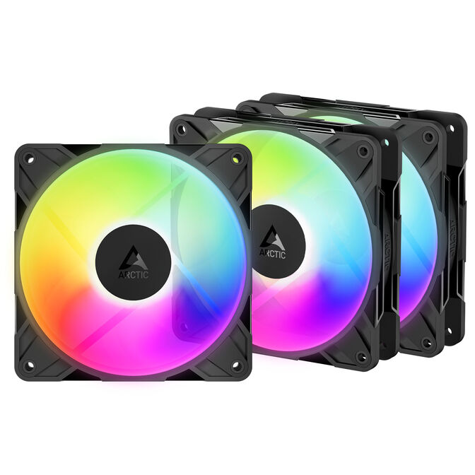 ARCTIC P12 Pro Reverse A-RGB PWM L&uuml;fter - 120mm, schwarz, 3er-Pack image number 0