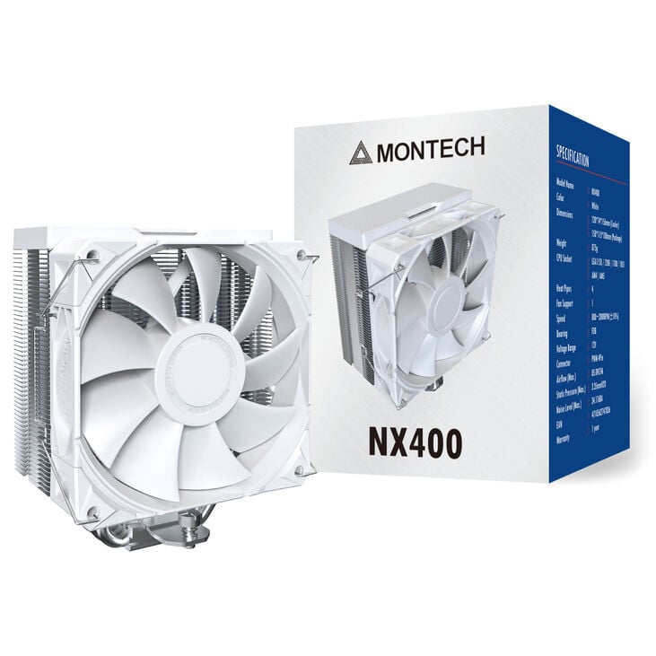 Montech NX400 White CPU-Kühler - 120mm, weiß image number 6