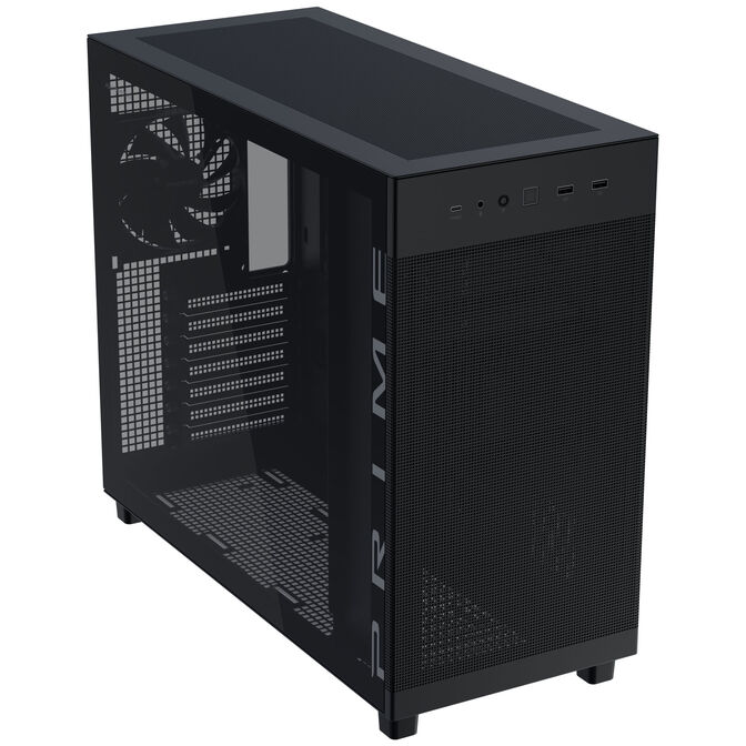 ASUS Prime AP303 PC-Geh&auml;use, Midi-Tower, ATX, Tempered Glass - schwarz image number 3