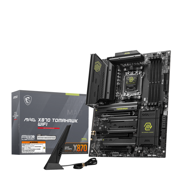MSI MAG X870 Tomahawk WiFi Mainboard, Sockel AM5, AMD X870, ATX, DDR5 image number 0