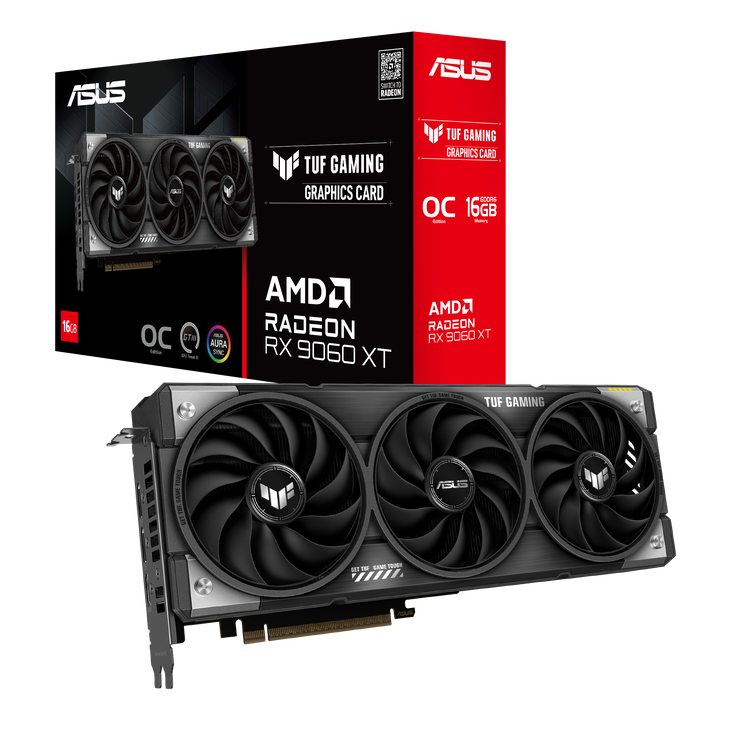 ASUS TUF Radeon RX 9060 XT OC Edition Grafikkarte, 16384 MB GDDR6 image number 0