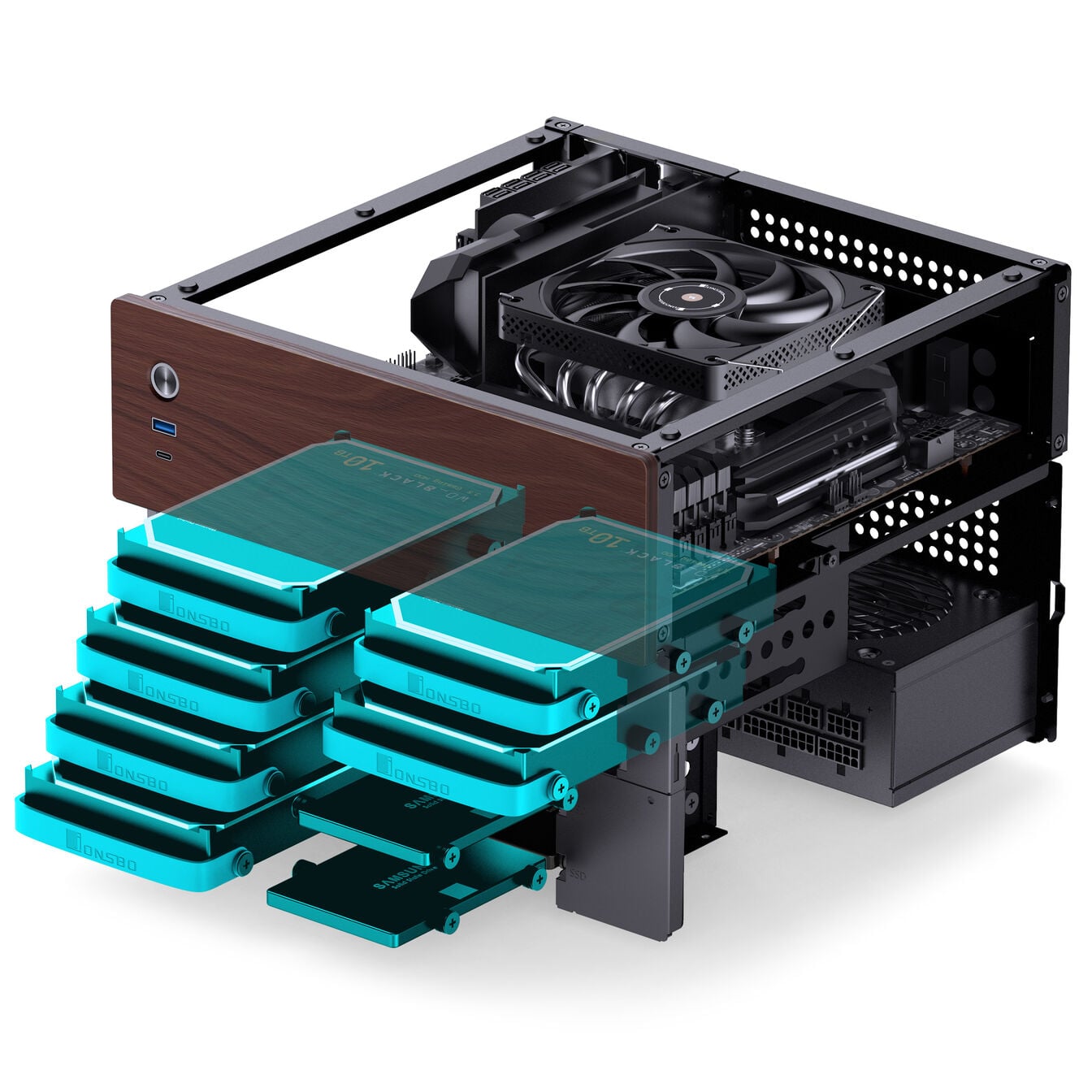 Gehäuse Größe 6 – Schwarz, 70x50x40 Mm, ABS, Mehrzweck, Für Schaltschränke & Racks