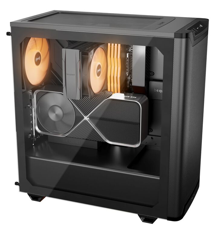 be quiet! Pure Base 501 DX PC-Gehäuse, Midi-Tower, ATX, ARGB, Tempered Glass - schwarz image number 4