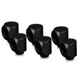 Thermal Grizzly DeltaMate Rotary Fitting - 90&deg;, black, pack of 6 image number null