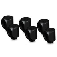 Thermal Grizzly DeltaMate Rotary Fitting - 90&deg;, schwarz, 6er-Pack