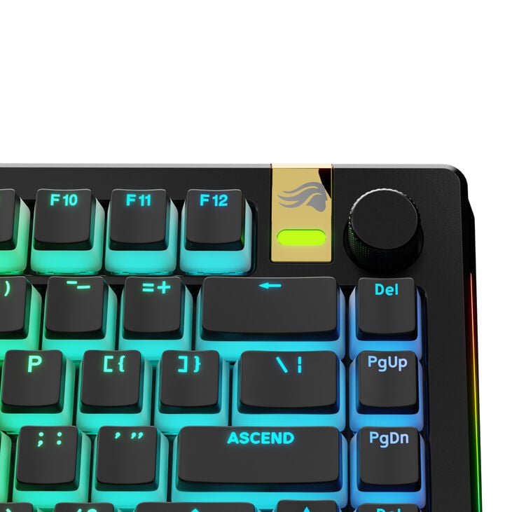 Glorious Aura V3 Keycaps, ANSI Layout (US), PBT, Doubleshot - Black image number 4