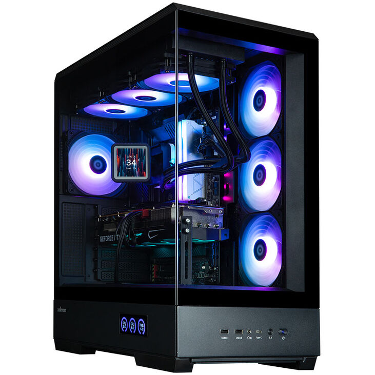Zalman P50 DS PC Case, Mid Tower, ATX, RGB, Tempered Glass - Black image number 1