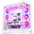PHANTEKS NV Series NV9 E-ATX case, Tempered Glass, ARGB - matte white & M25 Gen2 PWM D-RGB fan 3-pack - Reverse Blade, 140mm, white + DRGB kit image number null