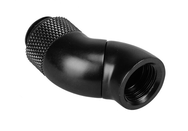 Bitspower Adapter 90 Grad G1/4 Zoll AG auf G1/4 Zoll IG - 2x drehbar, schwarz matt image number 1