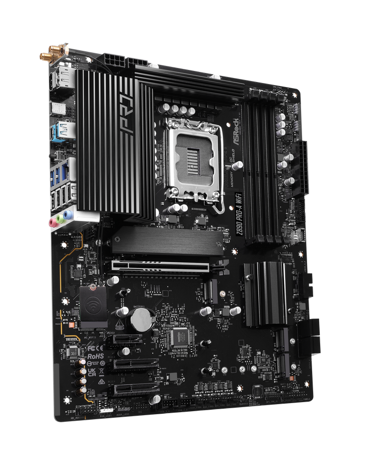 ASRock Z890 Pro-A WiFi, Intel Z890 Mainboard, Sockel LGA 1851, Intel Z890, ATX, DDR5 image number 1