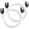 Corsair Premium Sleeved SATA Cable, white 60cm - 2 pack
