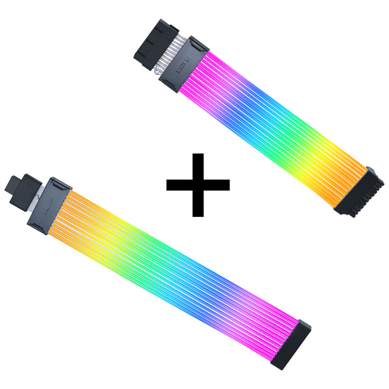Lian Li Strimer Wireless 24-Pin RGB Mainboardkabel + Strimer Wireless 12V-2x6 GPU-Kabel Wide