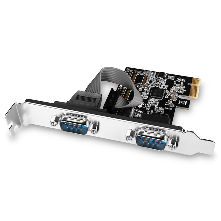 AXAGON PCEA-S2N PCIe adapter with 2x serial ports - ASIX AX99100 chipset image number 1