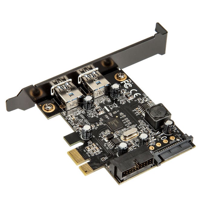 SilverStone SST-EC04-E PCIe-Karte f&uuml;r 2 int./ext. USB-3.0-Ports image number 1