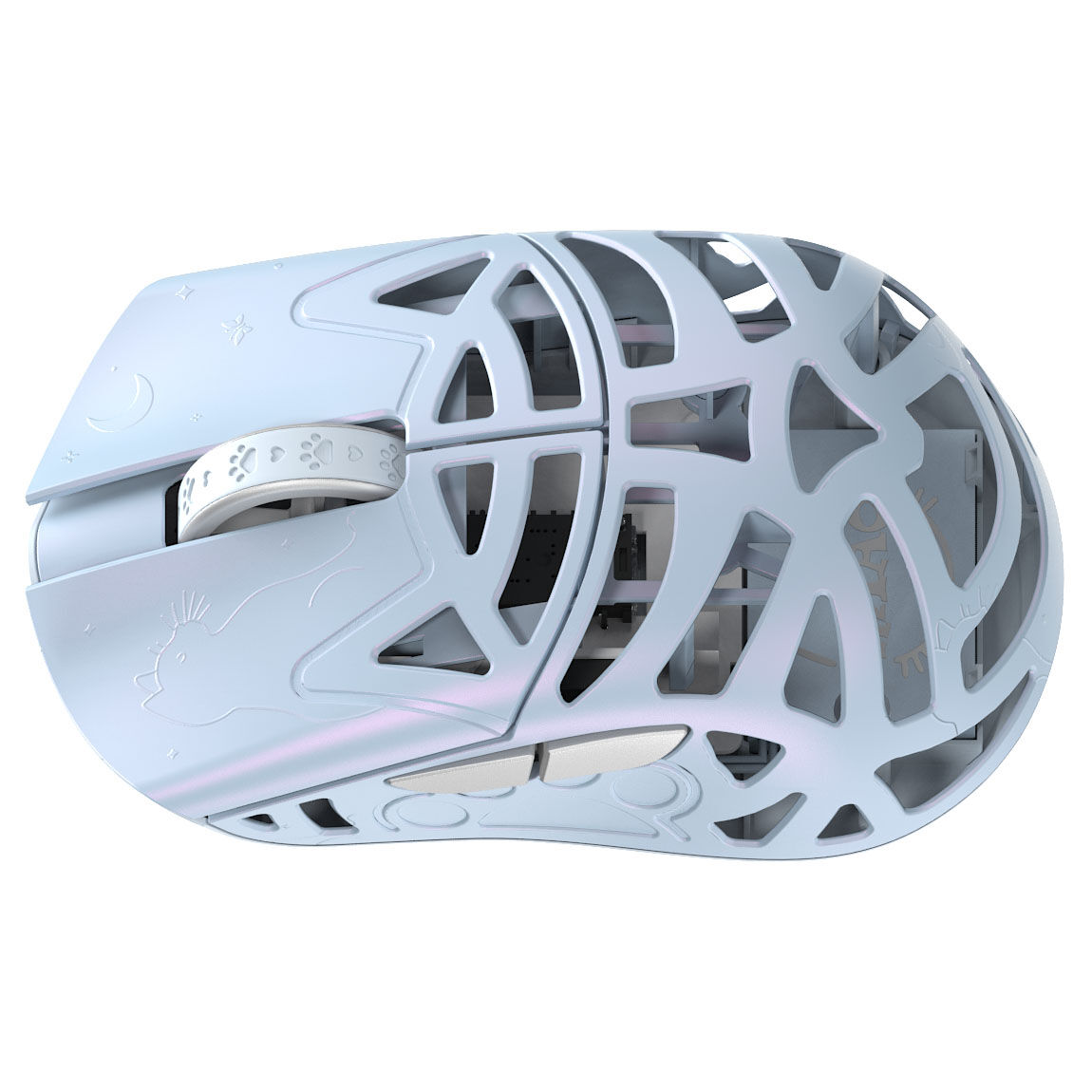 WLMOUSE Beast Miao Gaming Mouse, Omron Optical Switches - Ice Blue