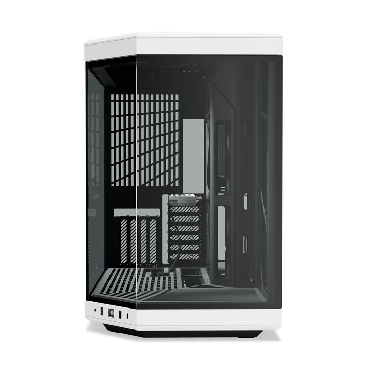 Hyte Y70  PC Case, Mid Tower, ATX, Tempered Glass - Black / White image number 1