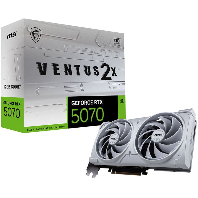 MSI GeForce RTX 5070 12G Ventus 2X OC White, 12288 MB GDDR7 image number 0