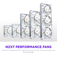 NZXT F240X RGB Case Fan, LCP Rotor, Hybrid Bearing, aRGB - white, 240mm image number null