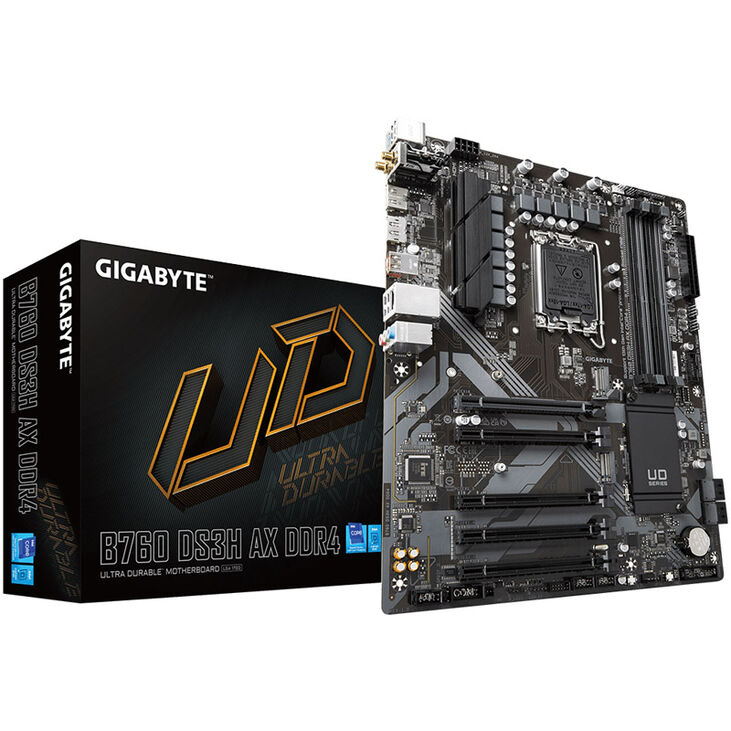 GIGABYTE B760 DS3H AX DDR4 motherboard, Socket 1700, Intel B760, ATX, DDR4 image number 0