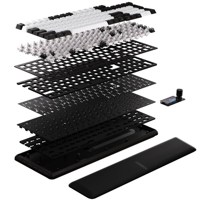 Corsair VANGUARD 96 Gaming-Tastatur, mechanisch, RGB, 8.000 Hz - MLX Plasma Switches, ISO (DE), schwarz/wei&szlig; image number 7
