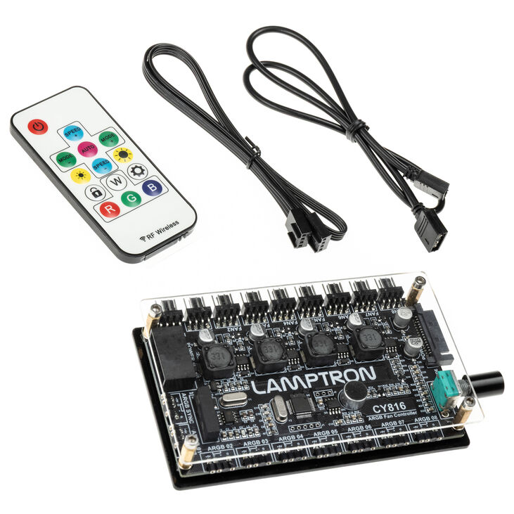 Lamptron CY816 controller for fans and ARGB - black image number 3