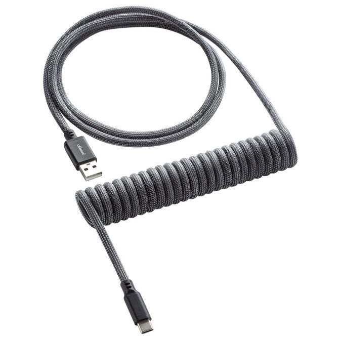 CableMod Classic Coiled Keyboard Cable USB-C zu USB Typ A, Carbon Grey - 150cm image number 0