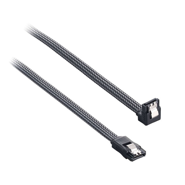 CableMod ModMesh Right Angle SATA 3 Cable 30cm - carbon image number 0