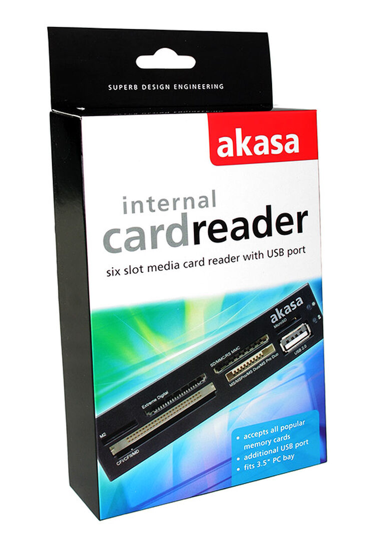 Akasa AK-ICR-07 Internal 6-Port Card Reader 3,5 - black image number 4