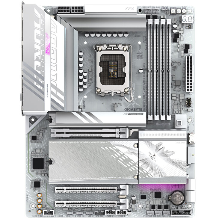 Gigabyte B860 Aorus Elite WiFi7 ICE Mainboard, Sockel LGA 1851, Intel B860, ATX, DDR5 image number 2