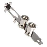Koolance PCI slot bracket with 2 G1/4 inch pass-throughs - silver