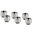Thermal Grizzly DeltaMate Kompressions-Fitting, Messing - Gloss Nickel, ST13, 6er-Pack image number null
