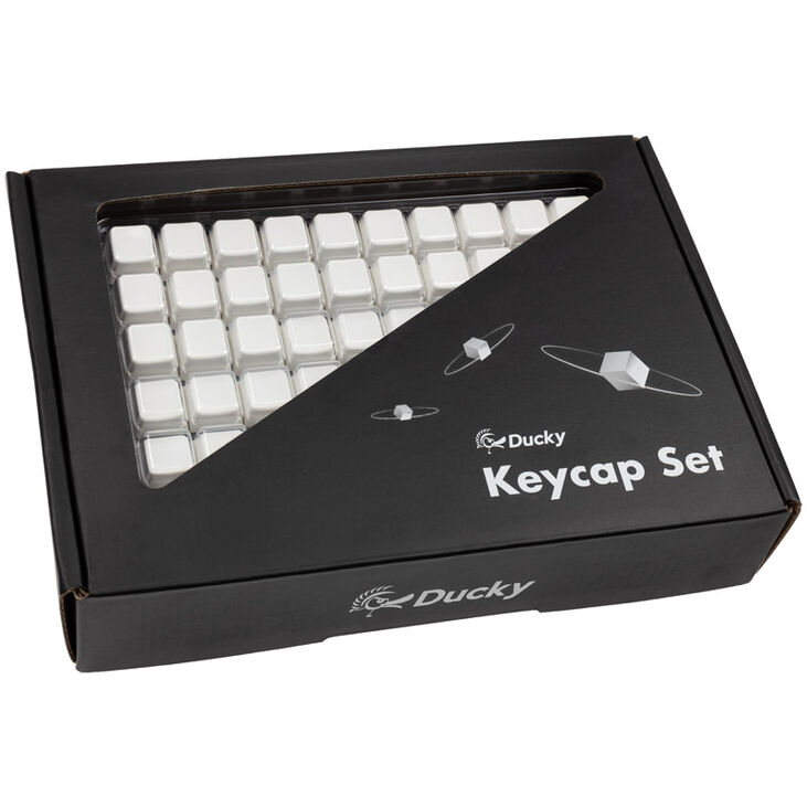 Ducky Blank White PBT Set, MDA Profile - 133 Keycaps, ANSI US Layout, ANSI US Layout image number 5