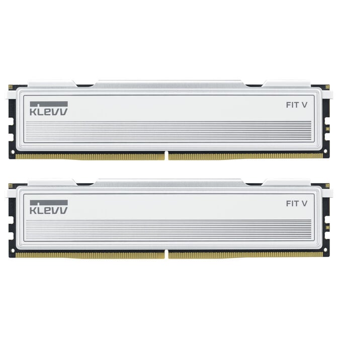 KLEVV FIT V DDR5-6000 RAM, CL28, XMP 3.0 & EXPO - 32 GB Dual-Kit, wei&szlig; image number 0