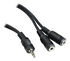 InLine Y-Kabel, 3,5 Klinke Stecker, 3,5 Klinke Buchse - 0,2m image number null