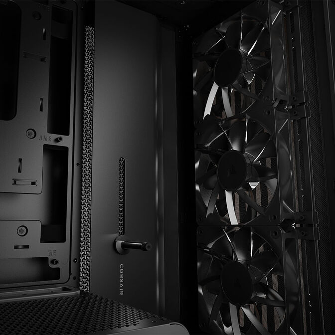 Corsair FRAME 4000D RS Wood PC Case, Mid-Tower, E-ATX - Wood, Black image number 13