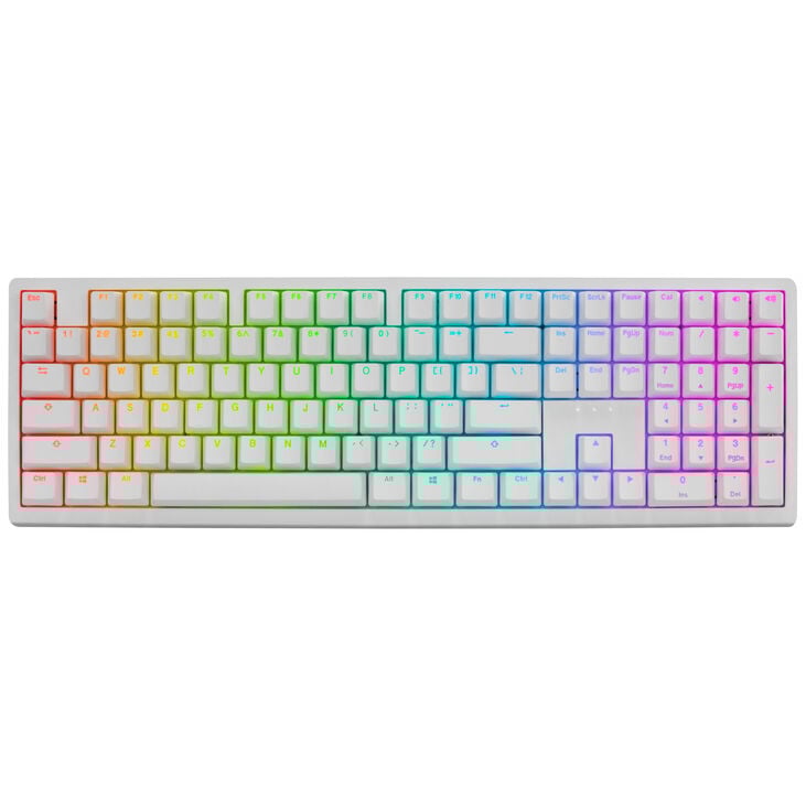 Ducky Zero 6108 Pure White Kabellose Gaming Tastatur, RGB - Cherry MX2A Speed-Silver, ANSI (US) image number 1