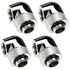 XSPC Adapter 90 Grad G1/4 Zoll AG auf G1/4 Zoll IG - drehbar, chrome, 4er-Pack image number null