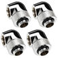 XSPC Adapter 90 Grad G1/4 Zoll AG auf G1/4 Zoll IG - drehbar, chrome, 4er-Pack