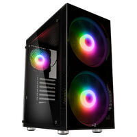Aerocool Python RGB Midi-Tower, Tempered Glass - schwarz