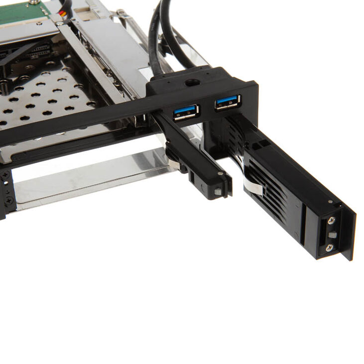 Akasa 5,25 Zoll Laufwerksrahmen für 1x 3,5+1x 2,5 Zoll, inkl. 2x USB 3.0 image number 5