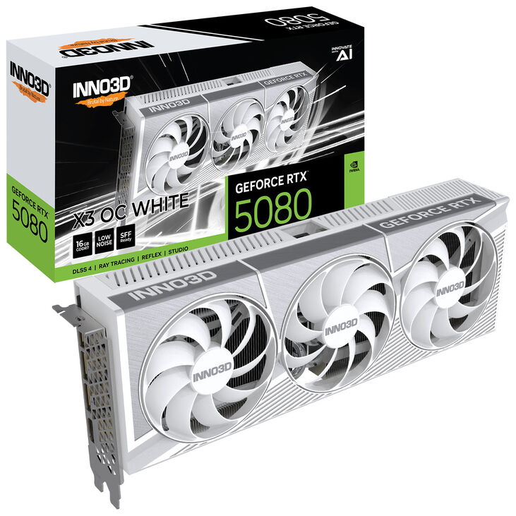 INNO3D GeForce RTX 5080 X3 OC White, 16384 MB GDDR7 image number 0