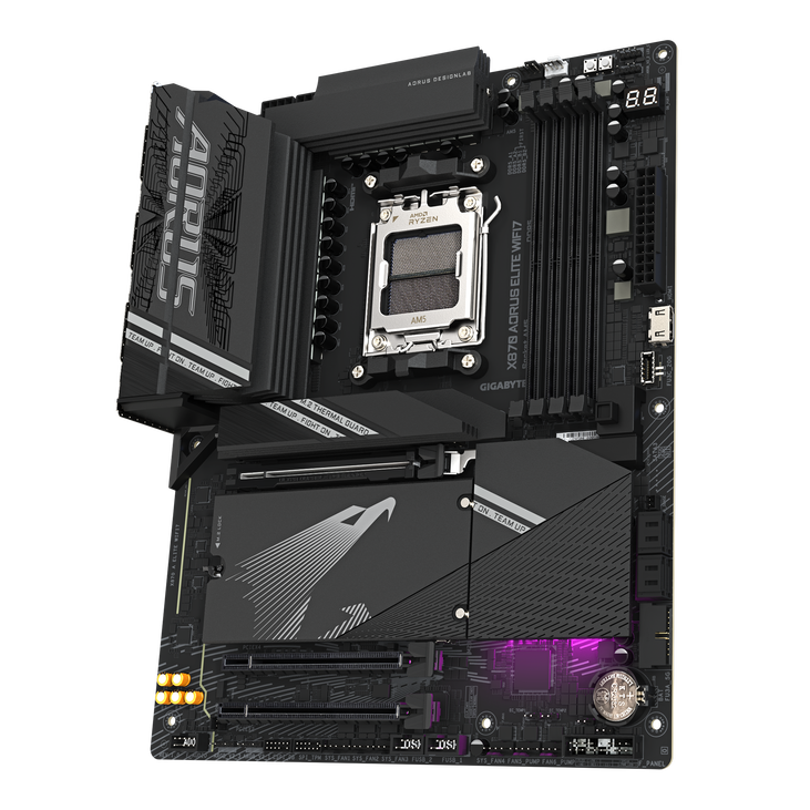 Gigabyte X870 A Elite WiFi7 Mainboard, Sockel AM5, AMD X870, ATX, DDR5 image number 3