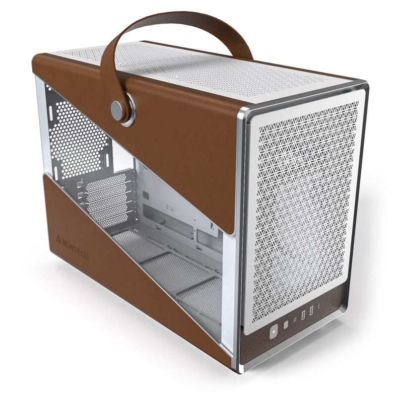 Montech Heritage PC Case Micro ATX Midi Tower White Tempered Glass