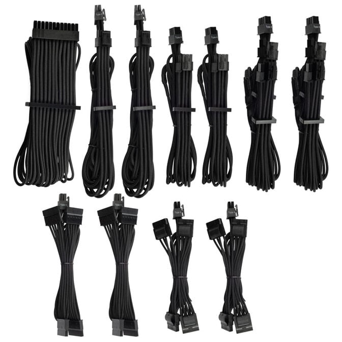 Corsair Premium Pro Sleeved Kabel-Set (Gen 4) - schwarz image number 0